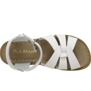 White salt water sandals toddler